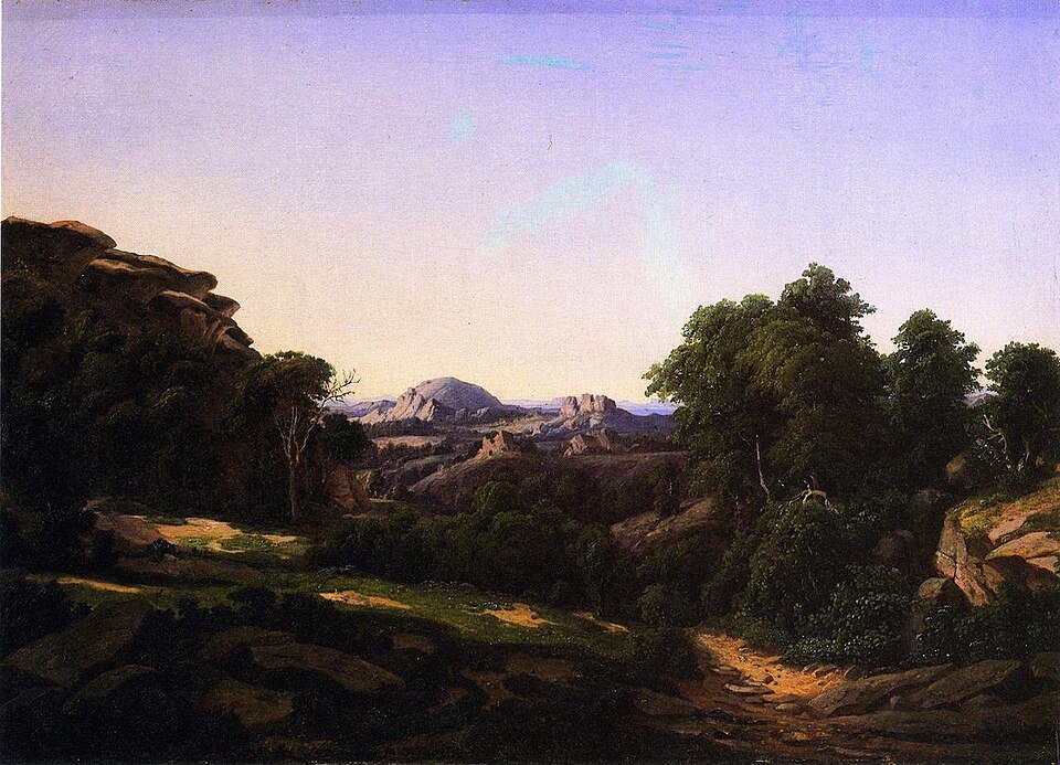 A 19th-century painting by Hermann Lungkwitz titled “Enchanted Rock near Fredericksburg”