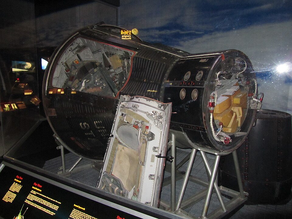 Gemini 10 space capsule on display