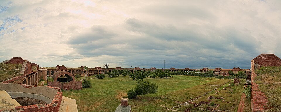 Panorama of the Fort Jefferson courtyard