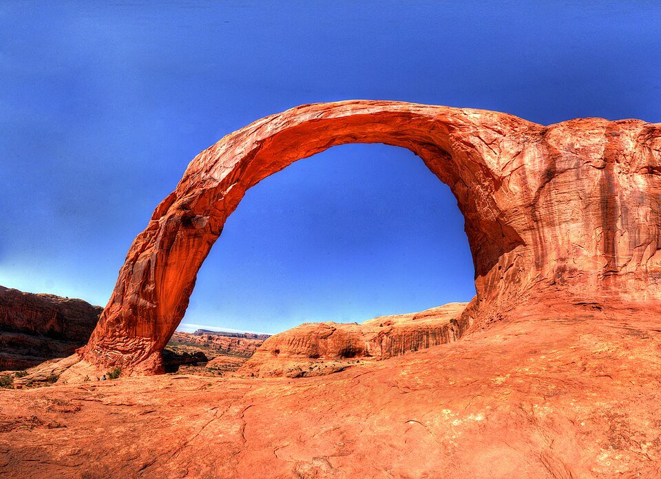 Corona Arch, a natural sandstone arch near Moab, Utah