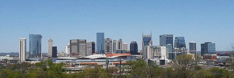 Nashville skyline seen from Fort Negley in 2018