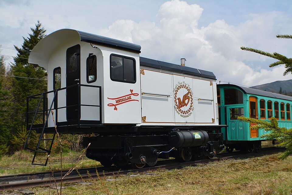 Metallak, a locomotiva a biodiesel número 5 do trem de cremalheira do Monte Washington